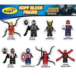 KOPF KF6054 6054 KF632 KF633 KF634 KF635 KF636 KF637 KF638 KF619 non  HÀNG TRĂM NGƯỜI 8 SIÊU ANH HÙNG bộ đồ chơi xếp lắp ráp ghép mô hình Marvel Super Heroes Siêu Anh Hùng Marvel