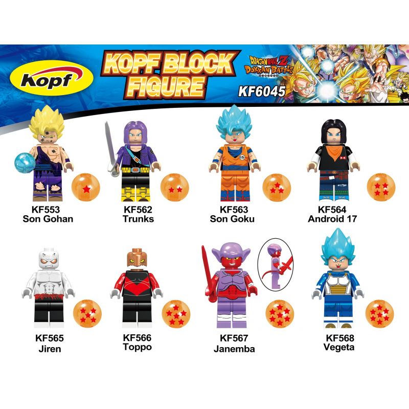 KOPF KF6045 6045 KF553 KF562 KF563 KF564 KF565 KF566 KF567 KF568 non  HÀNG TRĂM NGƯỜI 8 QI DRAGON BALL bộ đồ chơi xếp lắp ráp ghép mô hình Movie & Game Phim Và Trò Chơi