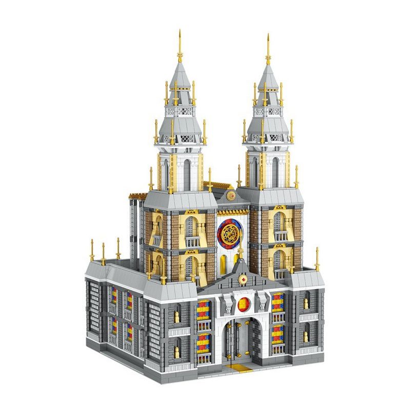 ZHEGAO 00967 non  BẮC KINH SHENGHE LANE NHÀ THỜ MỚI bộ đồ chơi xếp lắp ráp ghép mô hình Buildings 5373 khối