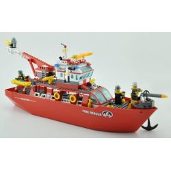 QMAN ENLIGHTEN KEEPPLEY 909 non  TÀU CỨU HỎA LỚN TRÊN BIỂN bộ đồ chơi xếp lắp ráp ghép mô hình City FIRE RESCUE MULTI-FUNCTION SHIP Thành Phố 359 khối