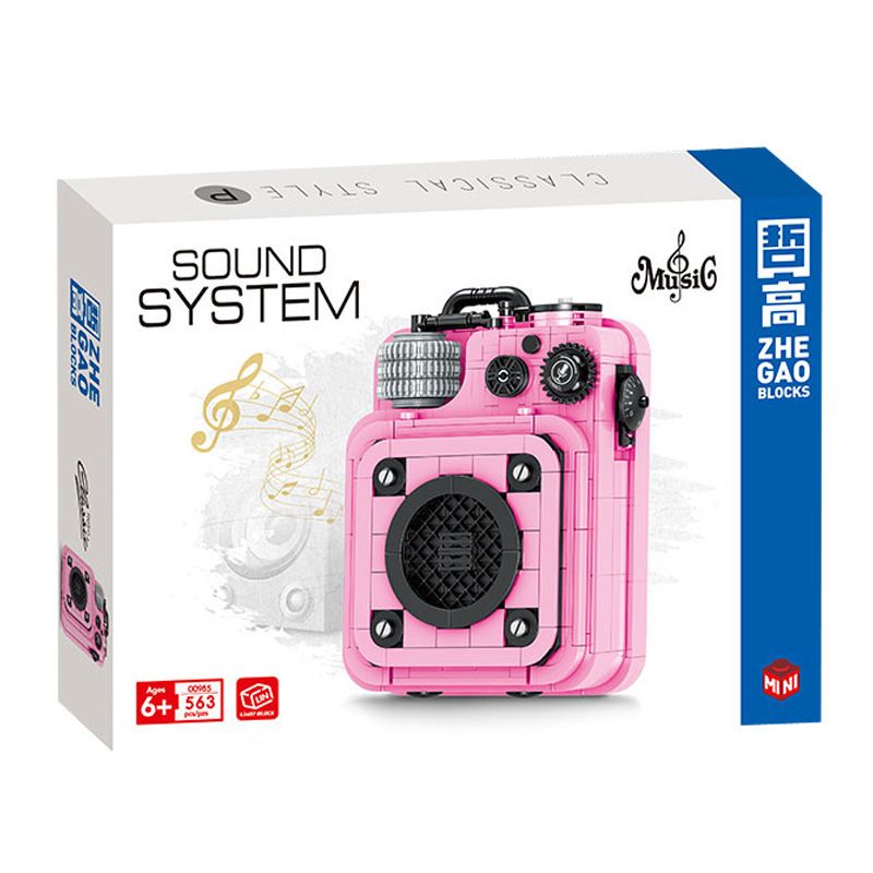 ZHEGAO 00985 non  LOA CỔ ĐIỂN bộ đồ chơi xếp lắp ráp ghép mô hình SOUND SYSTEM 563 khối