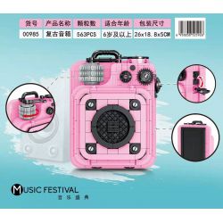 ZHEGAO 00985 non  LOA CỔ ĐIỂN bộ đồ chơi xếp lắp ráp ghép mô hình SOUND SYSTEM 563 khối