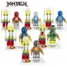 DUO LE PIN DLP9010 9010 non  CRYSTAL PHANTOM NINJA MINIFIGURES 6 LOẠI bộ đồ chơi xếp lắp ráp ghép mô hình The  Ninjago Movie Ninja Lốc Xoáy