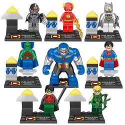 DUO LE PIN DLP9014 9014 non  ANH HÙNG SIÊU 8. bộ đồ chơi xếp lắp ráp ghép mô hình Super Heroes Siêu Nhân Anh Hùng