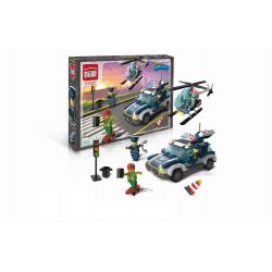 QMAN ENLIGHTEN KEEPPLEY 1117 non  CẢNH SÁT PHỐI HỢP TRUY BẮT TỘI PHẠM bộ đồ chơi xếp lắp ráp ghép mô hình City HIGHWAY PURSUIT Thành Phố 394 khối