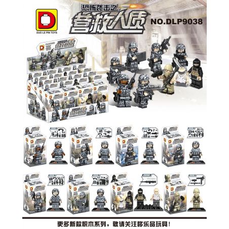 DUO LE PIN DLP9038 9038 non  KẺ TẤN CÔNG KINH DỊ CỨU HỘ CON TIN bộ đồ chơi xếp lắp ráp ghép mô hình Military Army Quân Sự Bộ Đội