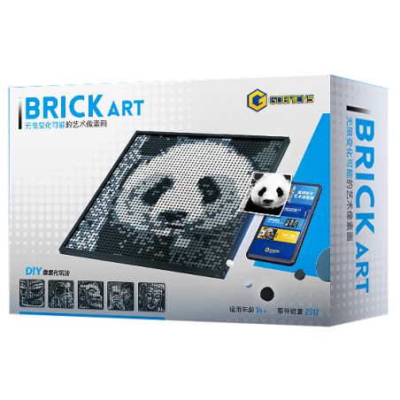 GOBRICKS GP01 non  NGHỆ THUẬT PIXEL VỚI KHẢ NĂNG VÔ HẠN bộ đồ chơi xếp lắp ráp ghép mô hình Art BRICK ART 2912 khối