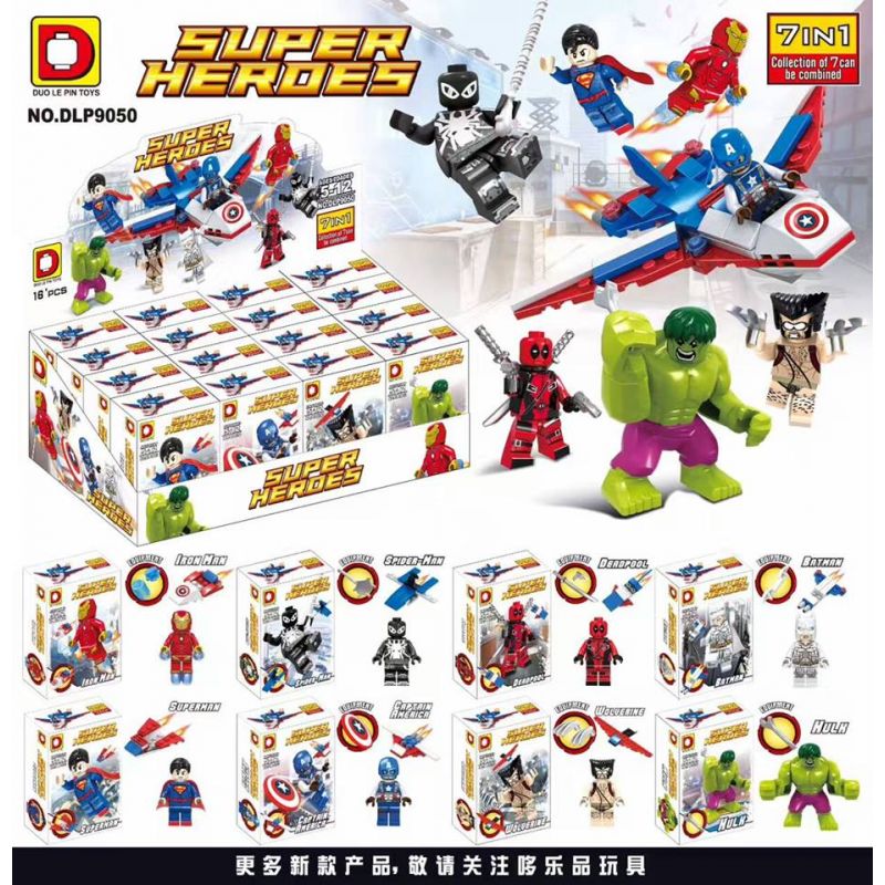 DUO LE PIN DLP DLP9050 9050 non  KHỐI CẤU HÌNH NHỎ LIÊN MINH HUYỀN THOẠI MỚI bộ đồ chơi xếp lắp ráp ghép mô hình Super Heroes 全新英雄联盟人仔积木 Siêu Nhân Anh Hùng