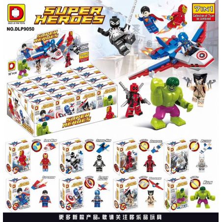 DUO LE PIN DLP DLP9050 9050 non  KHỐI CẤU HÌNH NHỎ LIÊN MINH HUYỀN THOẠI MỚI bộ đồ chơi xếp lắp ráp ghép mô hình Super Heroes 全新英雄联盟人仔积木 Siêu Nhân Anh Hùng