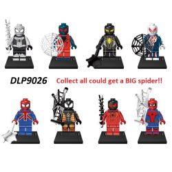 DUO LE PIN DLP9026 9026 non  NGƯỜI NHỆN 8 bộ đồ chơi xếp lắp ráp ghép mô hình Marvel Super Heroes Siêu Anh Hùng Marvel