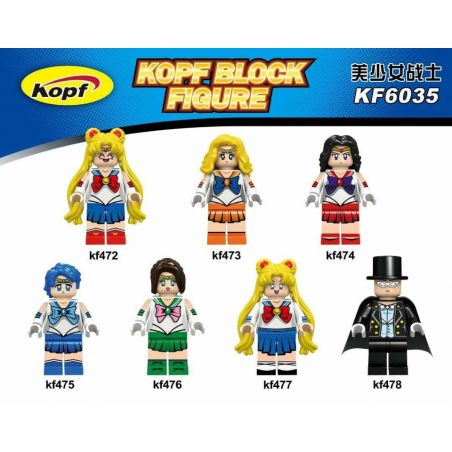 KOPF KF472 KF473 KF474 KF475 KF476 KF477 KF478 KF6035 6035 non  CHIẾN BINH XINH ĐẸP bộ đồ chơi xếp lắp ráp ghép mô hình Movie & Game SAILOR MOON Phim Và Trò Chơi