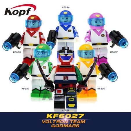 KOPF KF333 KF334 KF335 KF336 KF337 KF931 KF6027 6027 non  THẦN CHIẾN TRANH bộ đồ chơi xếp lắp ráp ghép mô hình Collectable Minifigures VOLTRON TEAM GODMARS Búp Bê Sưu Tầm