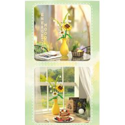 ZHEGAO 622005 non  TÂM TRẠNG TRÀN ĐẦY NĂNG LƯỢNG bộ đồ chơi xếp lắp ráp ghép mô hình Flowers BOUGHT Hoa 243 khối