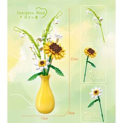 ZHEGAO 622005 non  TÂM TRẠNG TRÀN ĐẦY NĂNG LƯỢNG bộ đồ chơi xếp lắp ráp ghép mô hình Flowers BOUGHT Hoa 243 khối