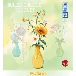 ZHEGAO 622005 non  TÂM TRẠNG TRÀN ĐẦY NĂNG LƯỢNG bộ đồ chơi xếp lắp ráp ghép mô hình Flowers BOUGHT Hoa 243 khối