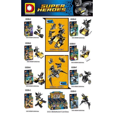 DUO LE PIN DLP9063 9063 non  MÔ HÌNH BATMAN 8 bộ đồ chơi xếp lắp ráp ghép mô hình The  Batman Movie Người Dơi Bảo Vệ Gotham
