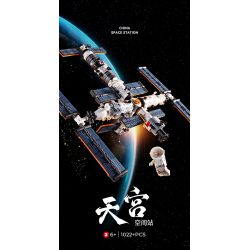 CAYI 3028 non  TRẠM VŨ TRỤ THIÊN CUNG bộ đồ chơi xếp lắp ráp ghép mô hình Space SPACE STATION Thám Hiểm Không Gian 1022 khối