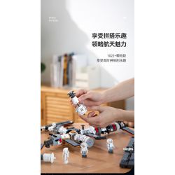 CAYI 3028 non  TRẠM VŨ TRỤ THIÊN CUNG bộ đồ chơi xếp lắp ráp ghép mô hình Space SPACE STATION Thám Hiểm Không Gian 1022 khối