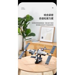 CAYI 3028 non  TRẠM VŨ TRỤ THIÊN CUNG bộ đồ chơi xếp lắp ráp ghép mô hình Space SPACE STATION Thám Hiểm Không Gian 1022 khối