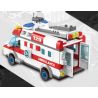 QMAN ENLIGHTEN KEEPPLEY 1118 non  XE CẤP CỨU NGƯỜI TAI NẠN MÔ TÔ bộ đồ chơi xếp lắp ráp ghép mô hình City EMERGENCY TREATMENT Thành Phố 328 khối
