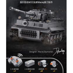 DOUBLEE CADA C61071 61071 non  TIGER TANK 1:35. tỷ lệ 1:35 bộ đồ chơi xếp lắp ráp ghép mô hình Military Army SD.KFZ. 181 TIGER TANK Quân Sự Bộ Đội 925 khối