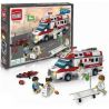 QMAN ENLIGHTEN KEEPPLEY 1118 non  XE CẤP CỨU NGƯỜI TAI NẠN MÔ TÔ bộ đồ chơi xếp lắp ráp ghép mô hình City EMERGENCY TREATMENT Thành Phố 328 khối