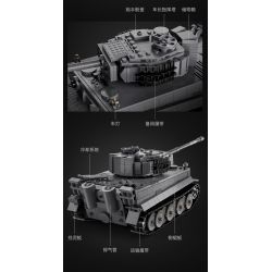 DOUBLEE CADA C61071 61071 non  TIGER TANK 1:35. tỷ lệ 1:35 bộ đồ chơi xếp lắp ráp ghép mô hình Military Army SD.KFZ. 181 TIGER TANK Quân Sự Bộ Đội 925 khối