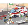 QMAN ENLIGHTEN KEEPPLEY 1118 non  XE CẤP CỨU NGƯỜI TAI NẠN MÔ TÔ bộ đồ chơi xếp lắp ráp ghép mô hình City EMERGENCY TREATMENT Thành Phố 328 khối