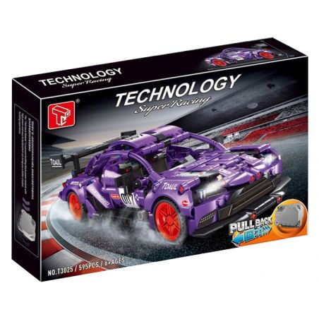 TA GAOLE T3025 3025 non  SIÊU XE MÀU TÍM LÙI bộ đồ chơi xếp lắp ráp ghép mô hình  SUPER RACING Kỹ Thuật Công Nghệ Cao Mô Hình Phương Tiện 595 khối