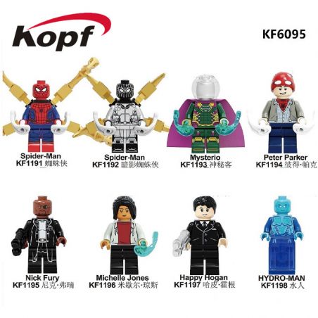 KOPF KF6095 6095 KF1191 1191 KF1192 1192 KF1193 1193 KF1194 1194 KF1195 1195 KF1196 1196 KF1197 1197 KF1198 1198 non  HÀNG TRĂM NGƯỜI 8 NHỆN bộ đồ chơi xếp lắp ráp ghép mô hình Spider-Man Người Nhện