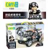 CAYI 1580 non  XE BỌC THÉP HỔ RĂNG KIẾM bộ đồ chơi xếp lắp ráp ghép mô hình Swat Special Force SABER TOOTH ARMORED VEHICLE Đặc Nhiệm 722 khối