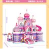 GUDI 30004 non  LÂU ĐÀI KẸO TRONG MƠ bộ đồ chơi xếp lắp ráp ghép mô hình PRINCESS CANDY FANTASY CASTLE 976 khối