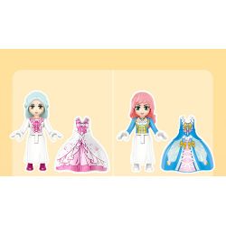 GUDI 30004 non  LÂU ĐÀI KẸO TRONG MƠ bộ đồ chơi xếp lắp ráp ghép mô hình PRINCESS CANDY FANTASY CASTLE 976 khối