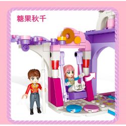 GUDI 30004 non  LÂU ĐÀI KẸO TRONG MƠ bộ đồ chơi xếp lắp ráp ghép mô hình PRINCESS CANDY FANTASY CASTLE 976 khối