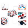 QMAN ENLIGHTEN KEEPPLEY 1118 non  XE CẤP CỨU NGƯỜI TAI NẠN MÔ TÔ bộ đồ chơi xếp lắp ráp ghép mô hình City EMERGENCY TREATMENT Thành Phố 328 khối