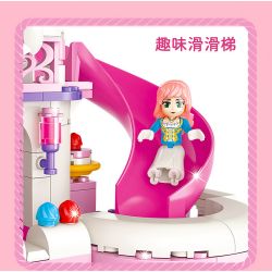 GUDI 30004 non  LÂU ĐÀI KẸO TRONG MƠ bộ đồ chơi xếp lắp ráp ghép mô hình PRINCESS CANDY FANTASY CASTLE 976 khối