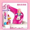 GUDI 30004 non  LÂU ĐÀI KẸO TRONG MƠ bộ đồ chơi xếp lắp ráp ghép mô hình PRINCESS CANDY FANTASY CASTLE 976 khối