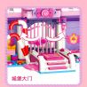 GUDI 30004 non  LÂU ĐÀI KẸO TRONG MƠ bộ đồ chơi xếp lắp ráp ghép mô hình PRINCESS CANDY FANTASY CASTLE 976 khối