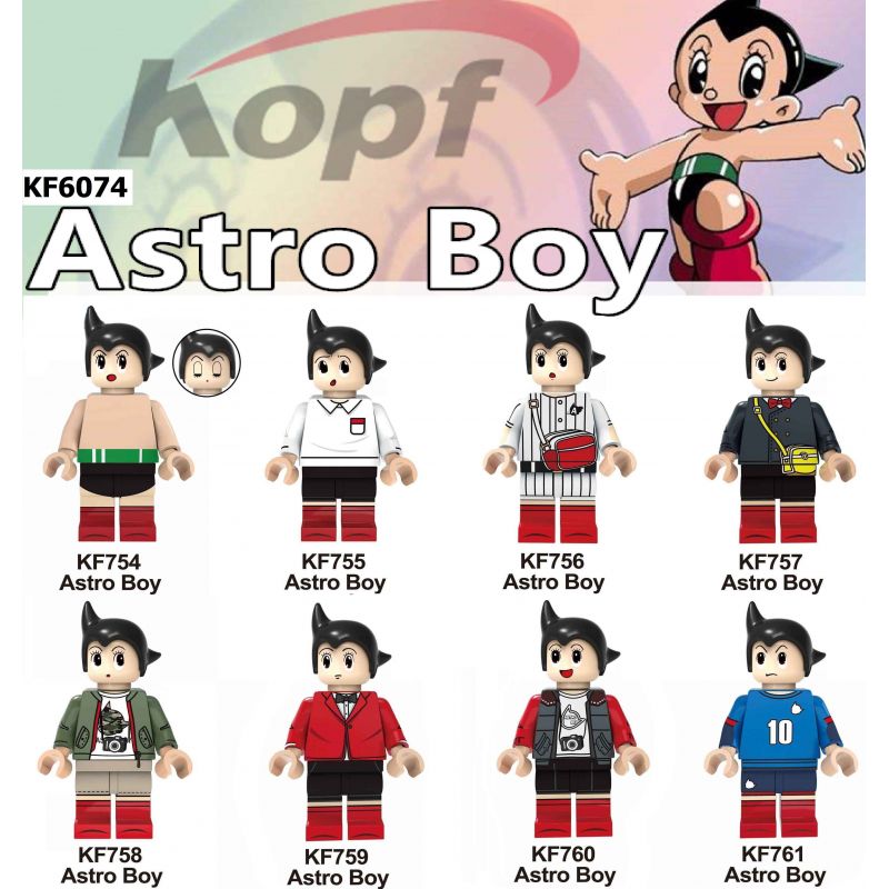 KOPF KF6074 6074 KF754 KF755 KF756 KF757 KF758 KF759 KF760 KF761 non  HÀNG TRĂM NGƯỜI 8 IRON ARM ASTRO bộ đồ chơi xếp lắp ráp ghép mô hình Movie & Game ASTRO BOY Phim Và Trò Chơi