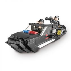 CAYI 1573 non  CẢNH SÁT ĐÓN bộ đồ chơi xếp lắp ráp ghép mô hình Swat Special Force POLICE PICKUP Đặc Nhiệm 190 khối