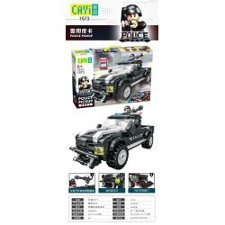CAYI 1573 non  CẢNH SÁT ĐÓN bộ đồ chơi xếp lắp ráp ghép mô hình Swat Special Force POLICE PICKUP Đặc Nhiệm 190 khối