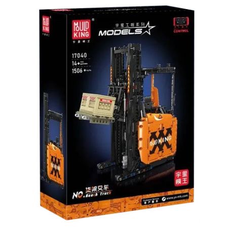 MouldKing 17040 17041 Mould King 17040 17041 non  XE NÂNG KỆ bộ đồ chơi xếp lắp ráp ghép mô hình  REACH TRUCK Kỹ Thuật Công Nghệ Cao Mô Hình Phương Tiện 1506 khối