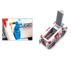 QMAN ENLIGHTEN KEEPPLEY 1118 non  XE CẤP CỨU NGƯỜI TAI NẠN MÔ TÔ bộ đồ chơi xếp lắp ráp ghép mô hình City EMERGENCY TREATMENT Thành Phố 328 khối