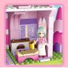 GUDI 30003 non  NGÔI NHÀ KẸO NGỌT NGÀO bộ đồ chơi xếp lắp ráp ghép mô hình PRINCESS CANDY SWEETHEART HOUSE 449 khối