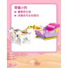 GUDI 30003 non  NGÔI NHÀ KẸO NGỌT NGÀO bộ đồ chơi xếp lắp ráp ghép mô hình PRINCESS CANDY SWEETHEART HOUSE 449 khối