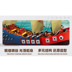 JIESTAR 58001 non  THIẾT GIÁP HẠM TRUNG QUỐC bộ đồ chơi xếp lắp ráp ghép mô hình Creator Expert HEROS SHIP Chuyên Gia Sáng Tạo 921 khối