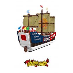 JIESTAR 58001 non  THIẾT GIÁP HẠM TRUNG QUỐC bộ đồ chơi xếp lắp ráp ghép mô hình Creator Expert HEROS SHIP Chuyên Gia Sáng Tạo 921 khối