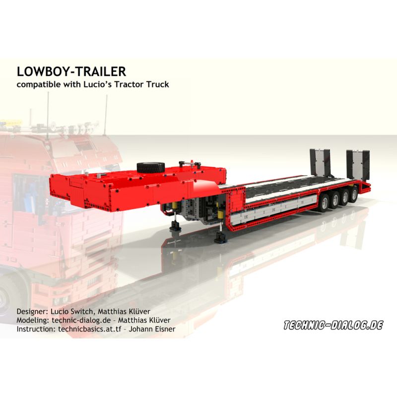 MouldKing 19005T Mould King 19005T REBRICKABLE MOC-4814 4814 MOC4814 non  TRACER. bộ đồ chơi xếp lắp ráp ghép mô hình  LOWBOY-TRAILER COMPATIBLE WITH LUCIO'S TRACTOR TRUCK Kỹ Thuật Công Nghệ Cao Mô Hình Phương Tiện 3361 khối