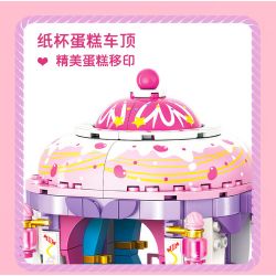 GUDI 30002 non  XE SỮA LẮC HOÀNG GIA bộ đồ chơi xếp lắp ráp ghép mô hình PRINCESS CANDY ROYAL MILKSHAKE CARRIAGE 326 khối