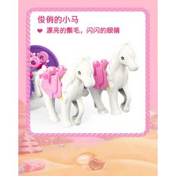 GUDI 30002 non  XE SỮA LẮC HOÀNG GIA bộ đồ chơi xếp lắp ráp ghép mô hình PRINCESS CANDY ROYAL MILKSHAKE CARRIAGE 326 khối